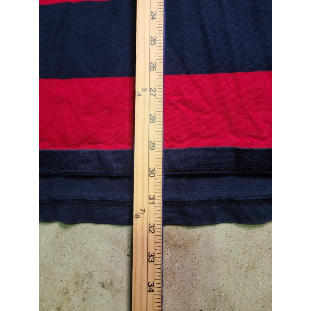 Vtg 80s Men’s Nautica Long Sleeve Striped Rugby Polo Size XXL Red & Navy - Picture 5 of 5